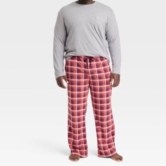 NWT Goodfellow 2 Piece Plaid Flannel Pajama Set Men Size 3XL Tall - Picture 1 of 8